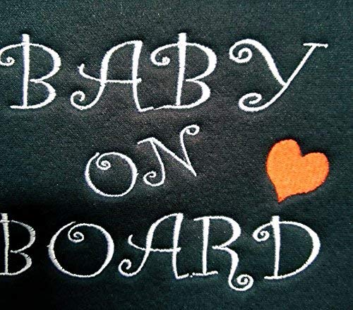 New Black Flat Cloth Universal Fit Car Truck SUV Auto Seat Covers With Embroidery Logo Headrest Covers Support 60/40 Split Seats (Baby on Board) - Yupbizauto