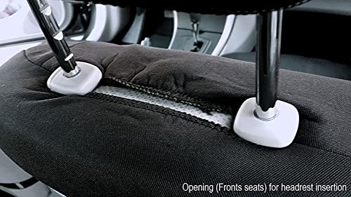 Yupbizauto Embroidery Frog Logo Flat Cloth Car Truck SUV Seat Cover Full Sets for Women Men,Universal Fit - Yupbizauto