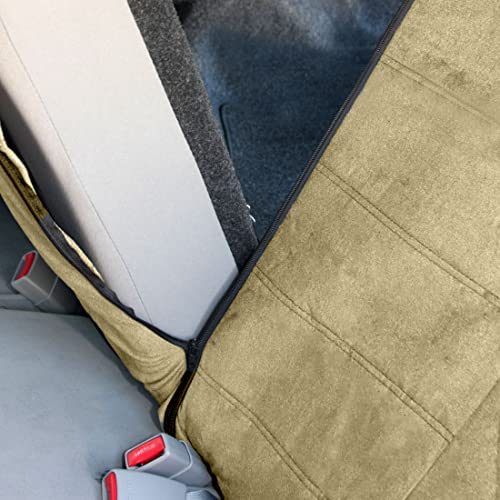 Yupbizauto New Premium Grade Velour Fabric Car Seat Covers Full Set in Grey Front and Rear Split Bench Seat Cover. Easy to Install, Interior Covers for Auto Truck Van SUV Bundle Air Freshener - Yupbizauto