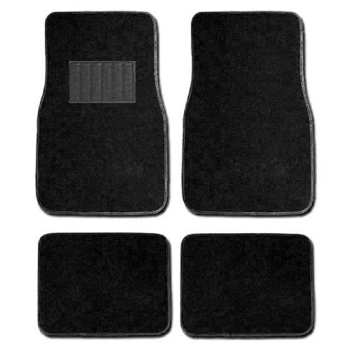 Yupbizauto 2 Tone Black and Pink Polyester Cloth with Pink Paws Logo Front and Rear Car Seat Covers with 4 Black Color Carpet Floor Mats Set Support 50/50, 60/40 Rear Split Seat for Women Universal Size - Yupbizauto