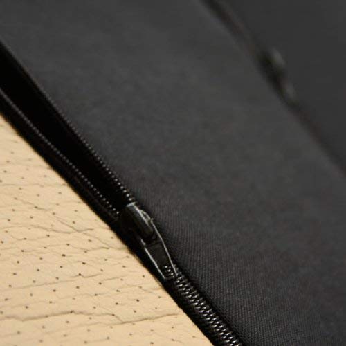 Yupbizauto - Synthetic Leather Car Truck SUV Seat Covers Set Premium Grade Black and Tan Quality Seat Protection - Universal Size - Airbag Compatible - Support 60 40 Split Seats - Yupbizauto