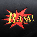 Ultimate Superman Car Seat Covers Floor Mats Set from BDK Bundled with Classic BAM! Logo Headrest Covers - Yupbizauto