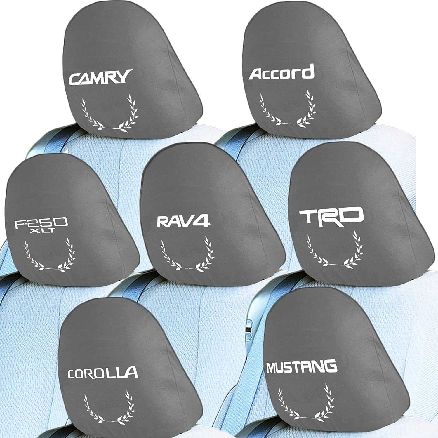 YupbizAuto Customized Personalized Embroidery Monogram Auto Truck SUV Car Logo Seat Headrest Cover - Yupbizauto
