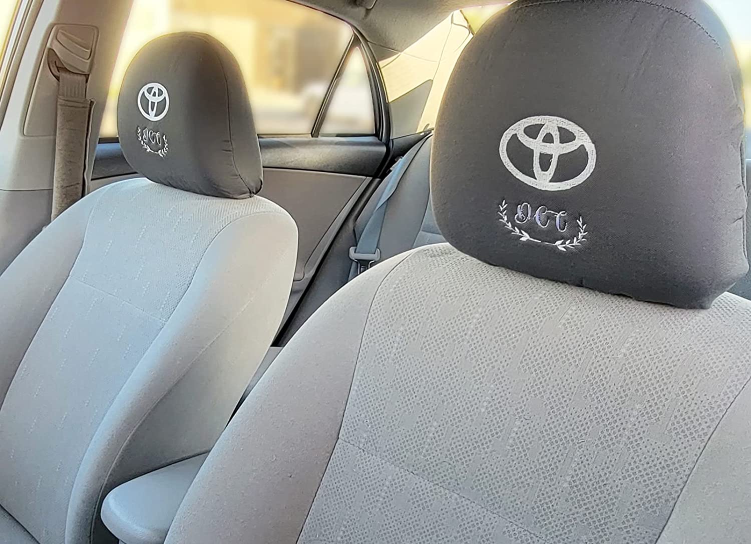YupbizAuto Customized Personalized Embroidery Monogram Auto Truck SUV Car Logo Seat Headrest Cover - Yupbizauto