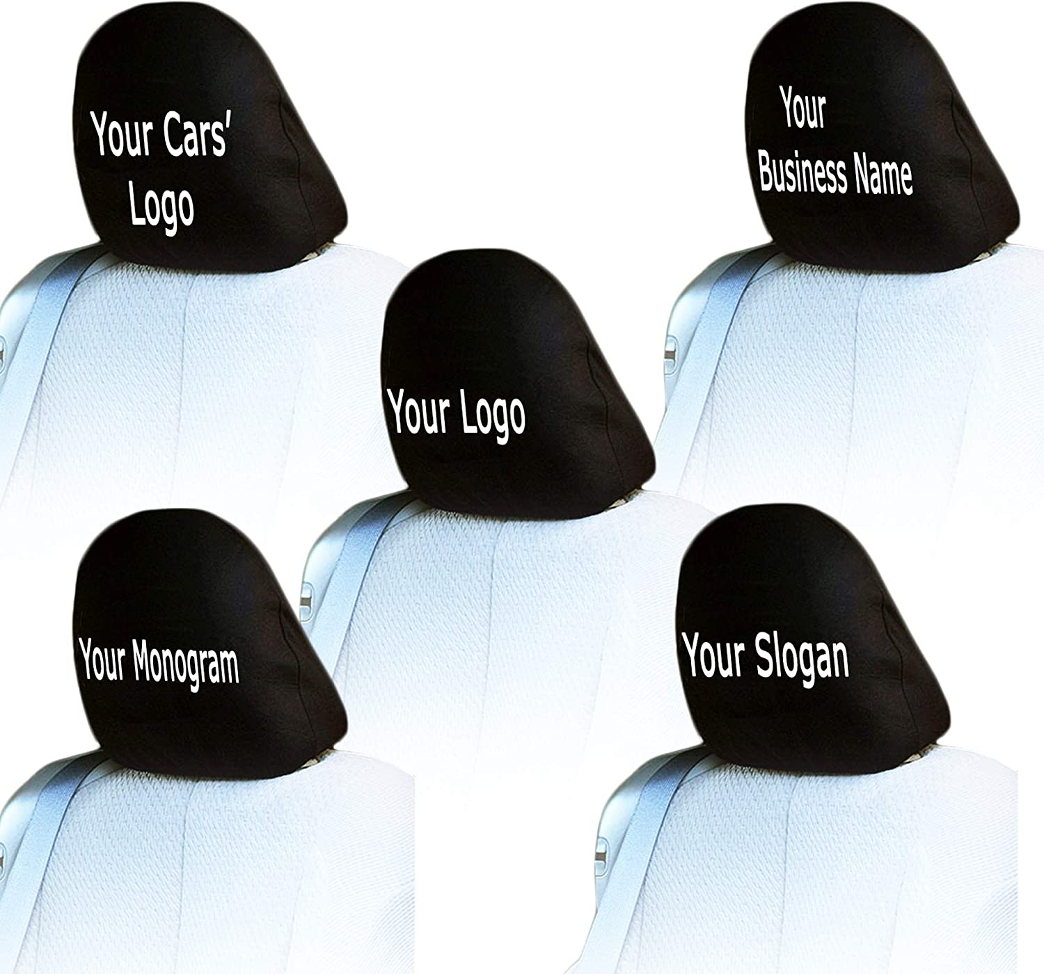 YupbizAuto Customized Personalized Embroidery Auto Truck SUV Car Seat Headrest Cover 