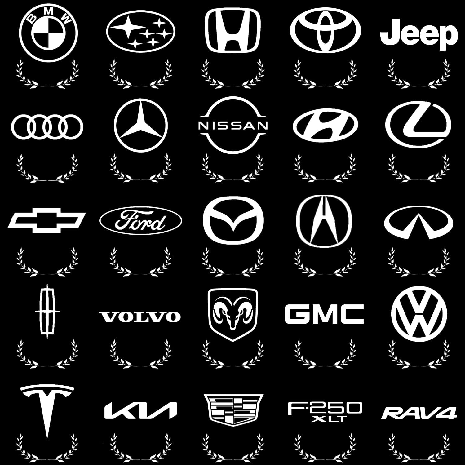 YupbizAuto Customized Personalized Embroidery Monogram Auto Truck SUV Car Logo Seat Headrest Cover - Yupbizauto