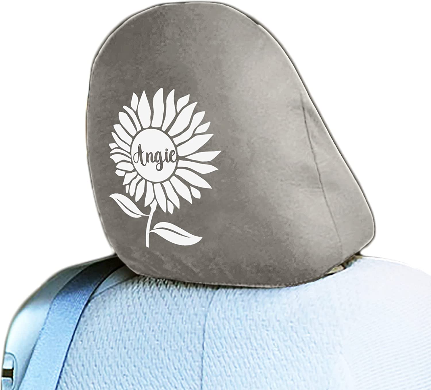 Yupbizauto Personalized Personalized Vinyl Heat Transfer Sunflower Logo Auto Truck SUV Car Seat Headrest Cover Accessory - Yupbizauto