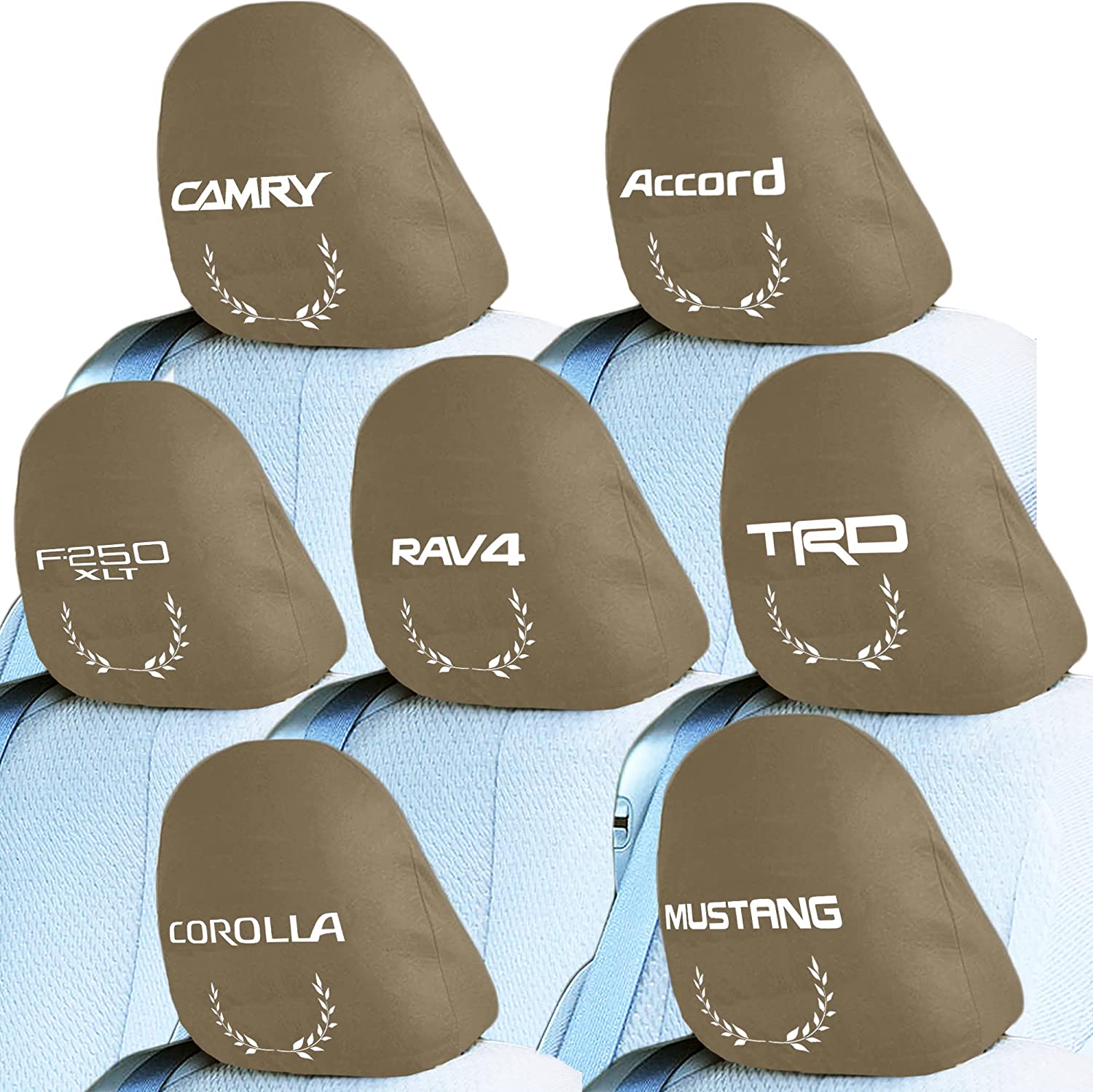 YupbizAuto Customized Personalized Embroidery Monogram Auto Truck SUV Car Logo Seat Headrest Cover - Yupbizauto