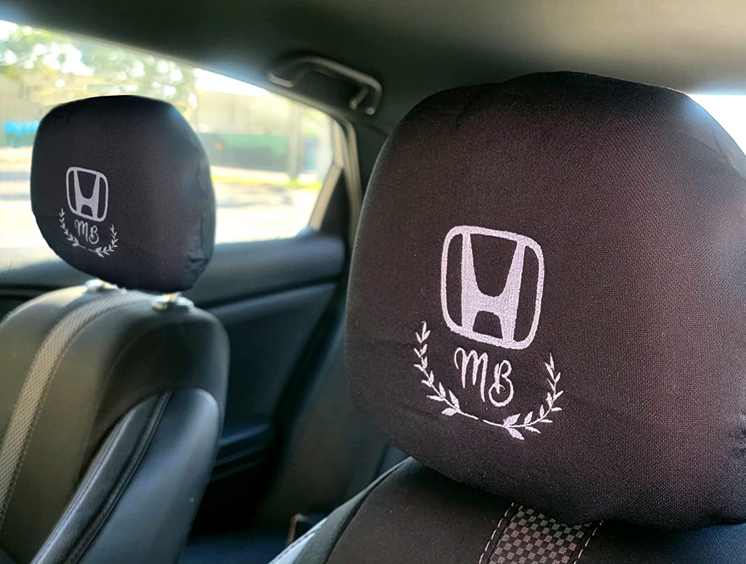 YupbizAuto Customized Personalized Embroidery Monogram Auto Truck SUV Car Logo Seat Headrest Cover - Yupbizauto