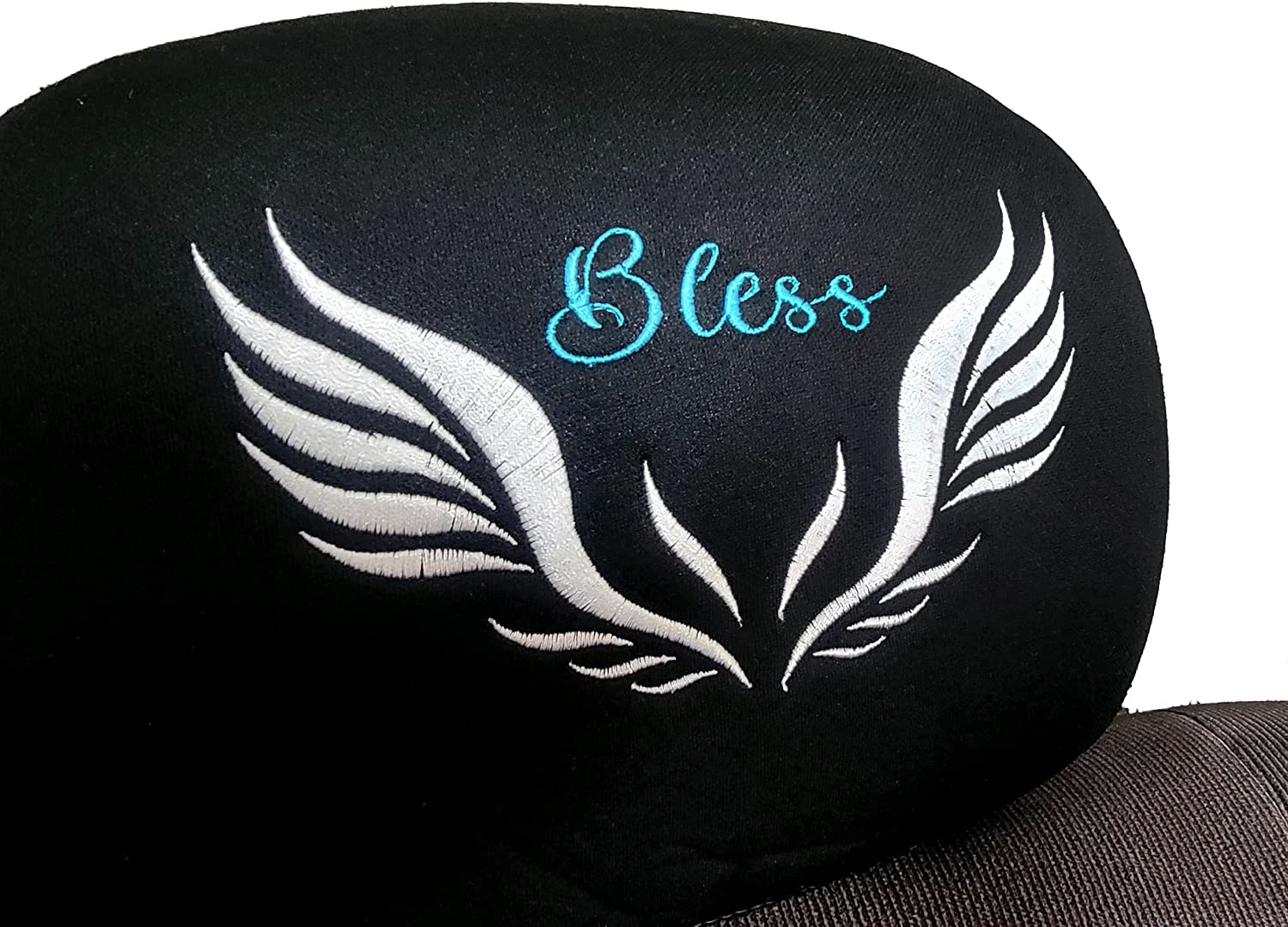 YupbizAuto Personalized Embroidery Wing Logo Auto Truck SUV Car Seat Headrest Cover Accessory - Yupbizauto
