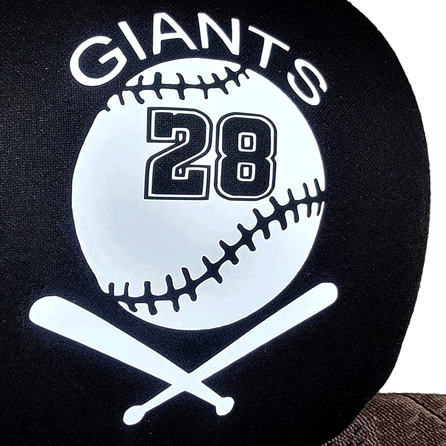 YupbizAuto Personalized Vinyl Heat Transfer Pro Baseball Team Logo Auto Truck SUV Car Seat Headrest Cover Accessory - Yupbizauto