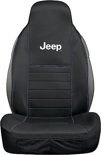 Plasticolor Jeep High Back Deluxe Sideless Car Sideless Seat Cover Water Resistant 1 Piece Bundle with Air Freshener - Yupbizauto