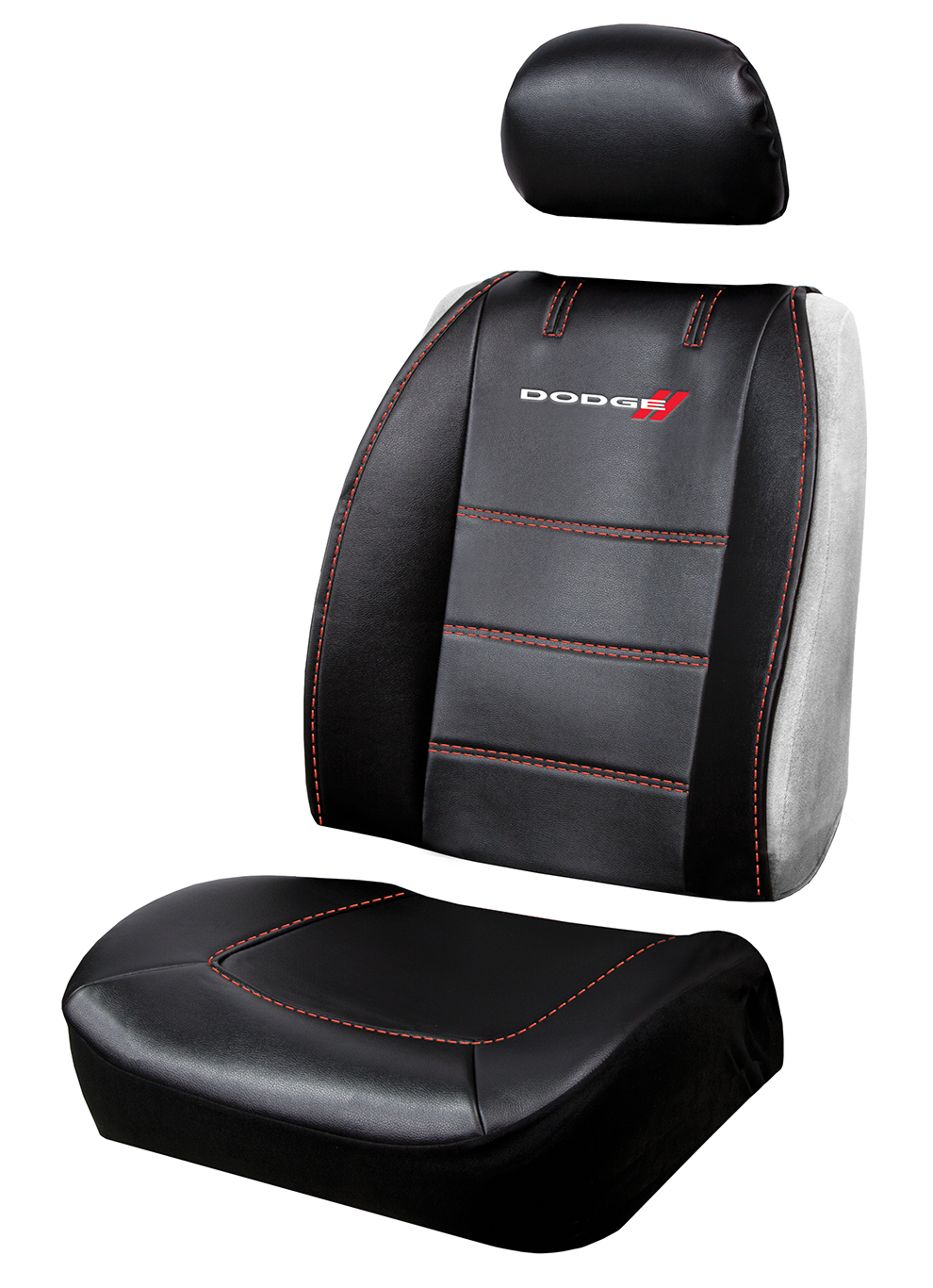 Pair of Plasticolor Premium 3 Piece Sideless Car Truck or SUV Seat Cover with Dodge Logo and Cargo Pocket Compatible with Dodge - Yupbizauto