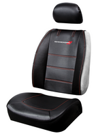 Pair of Plasticolor Premium 3 Piece Sideless Car Truck or SUV Seat Cover with Dodge Logo and Cargo Pocket Compatible with Dodge - Yupbizauto