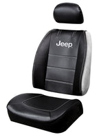 Pair of Plasticolor Premium 3 Piece Sideless Car Truck or SUV Seat Cover with JEEP Logo and Cargo Pocket Compatible with JEEP - Yupbizauto