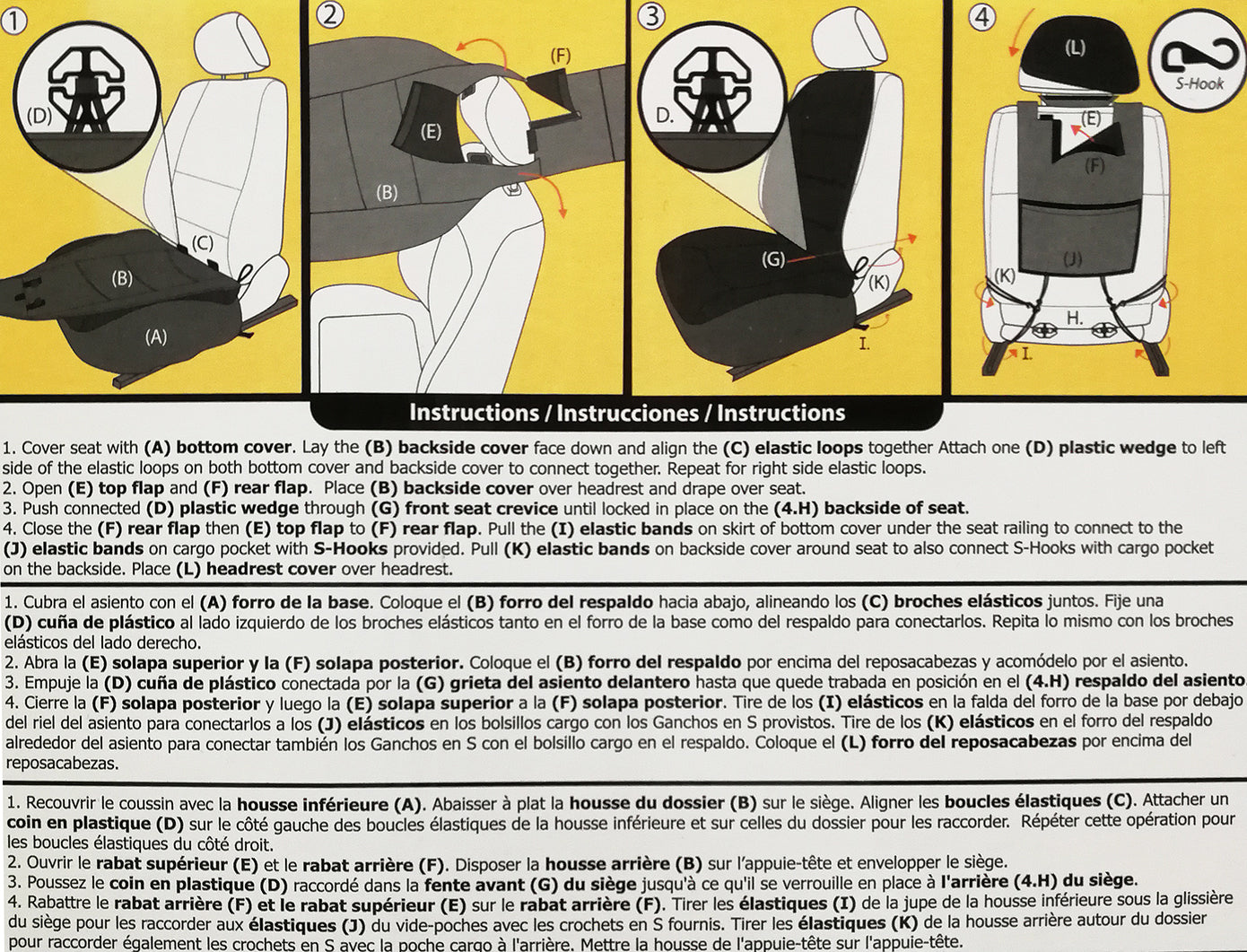 Pair of Plasticolor Premium 3 Piece Sideless Car Truck or SUV Seat Cover with RAM Logo and Cargo Pocket Compatible with RAM - Yupbizauto