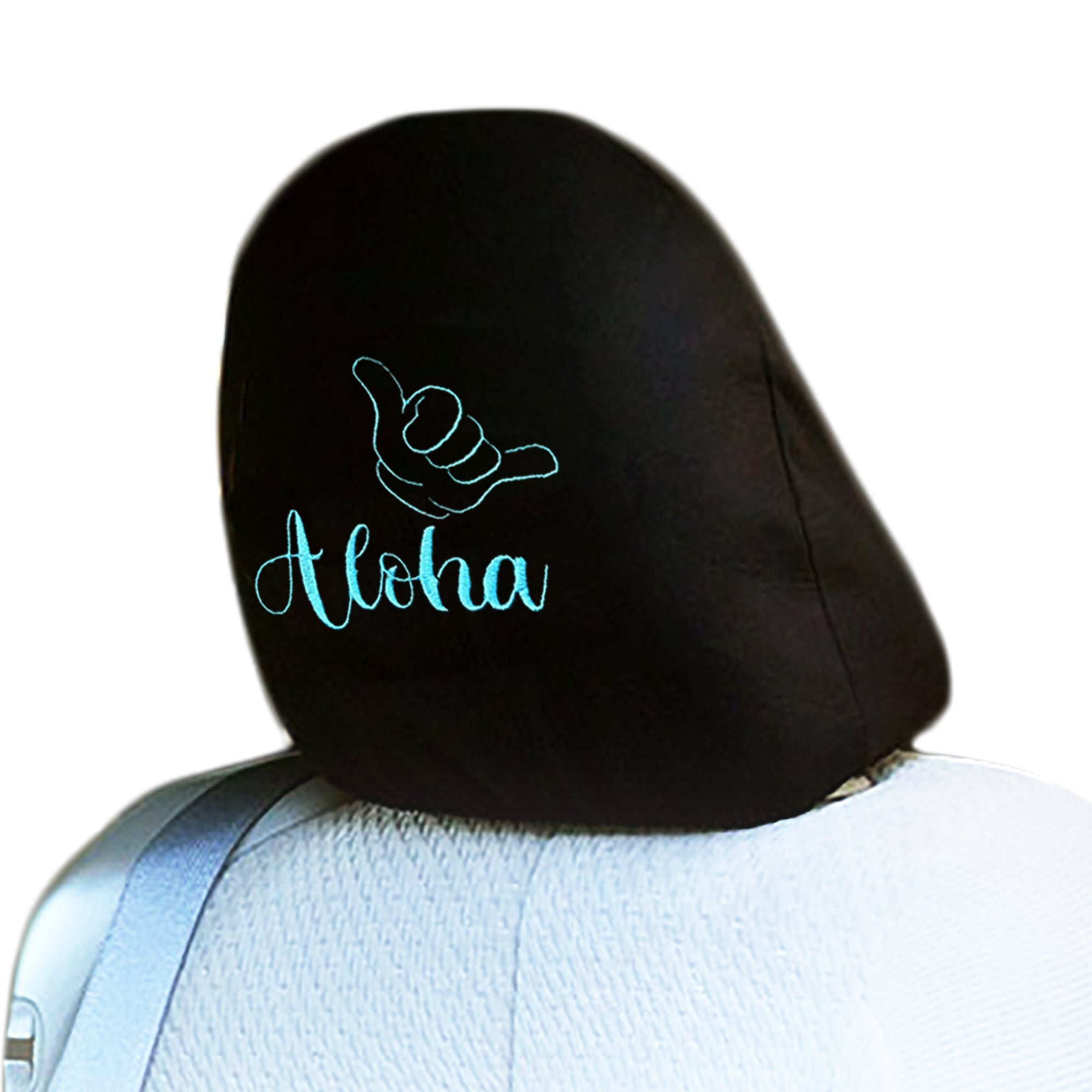 Embroidery Hawaiian Aloha Logo Design Auto Truck SUV Car Seat Headrest Cover Accessory 1 Piece - Yupbizauto