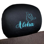 Embroidery Hawaiian Aloha Logo Design Auto Truck SUV Car Seat Headrest Cover Accessory 1 Piece - Yupbizauto