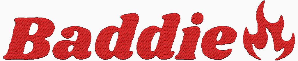 Baddie design embroidery image