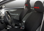 Baddie design headrest cover installed image