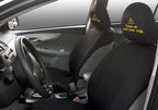 Enter at your own risk design headrest covers installed image