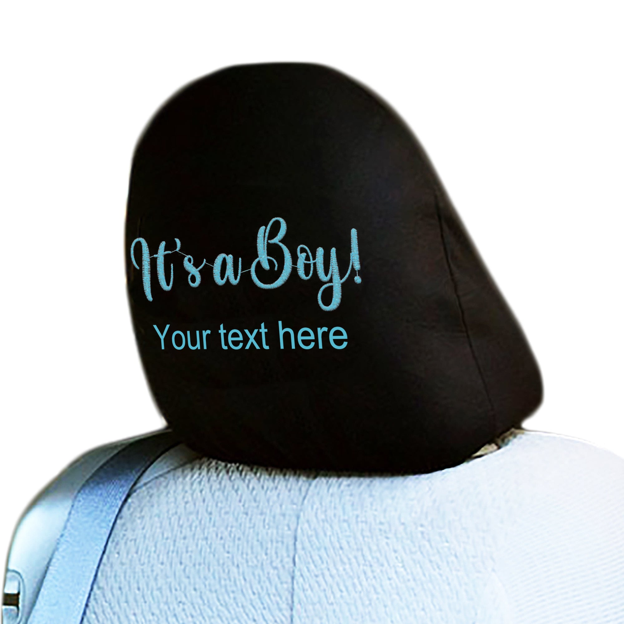 YupbizAuto Personalized Embroidery It's a Boy Design Auto Truck SUV Car Seat Headrest Cover Accessory - Yupbizauto