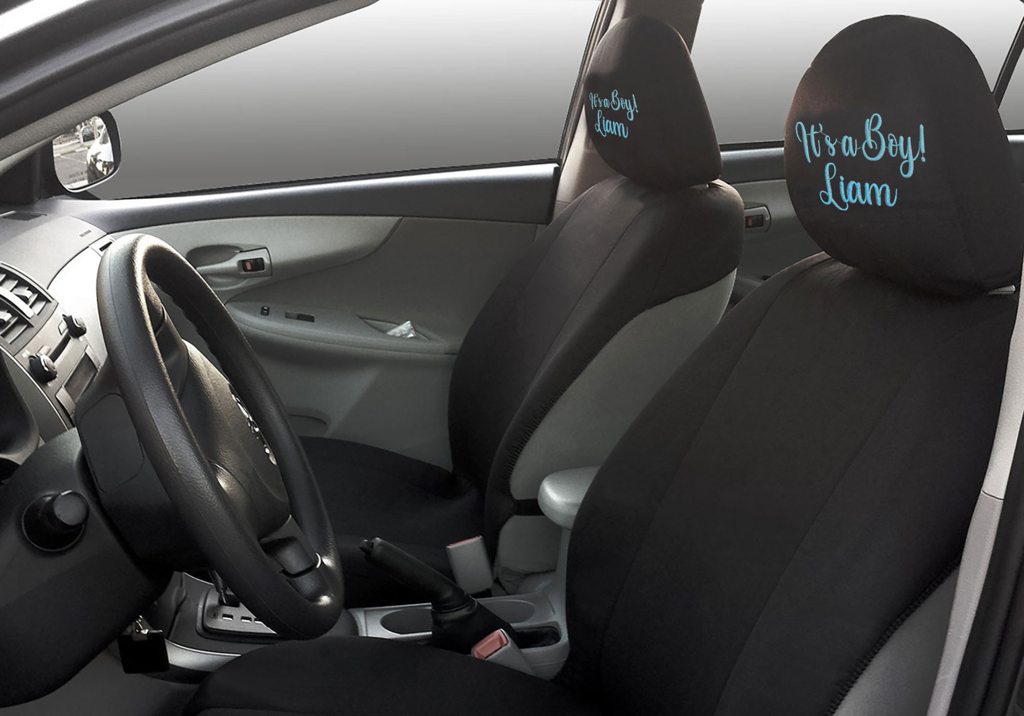 YupbizAuto Personalized Embroidery It's a Boy Design Auto Truck SUV Car Seat Headrest Cover Accessory - Yupbizauto