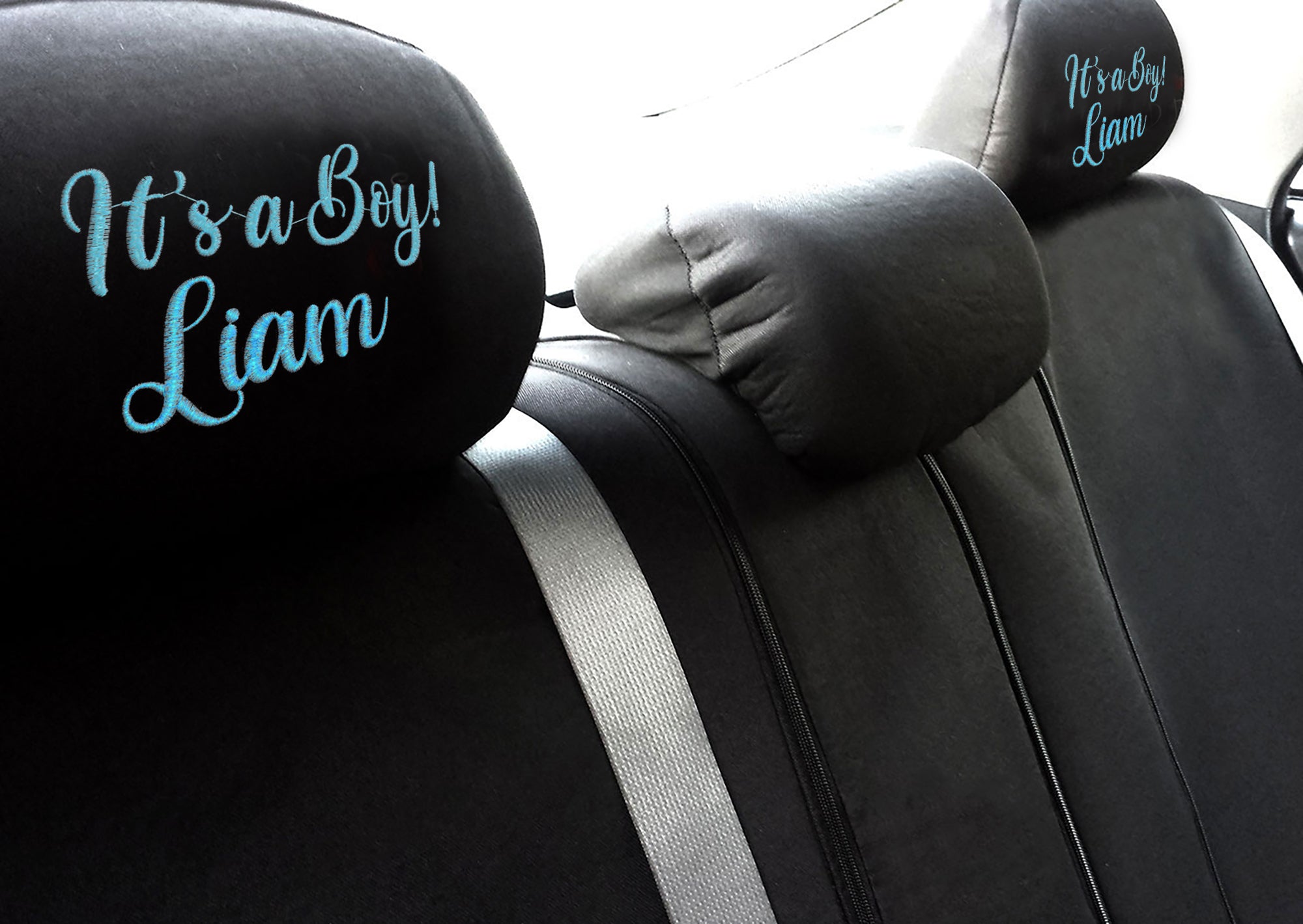 YupbizAuto Personalized Embroidery It's a Boy Design Auto Truck SUV Car Seat Headrest Cover Accessory - Yupbizauto