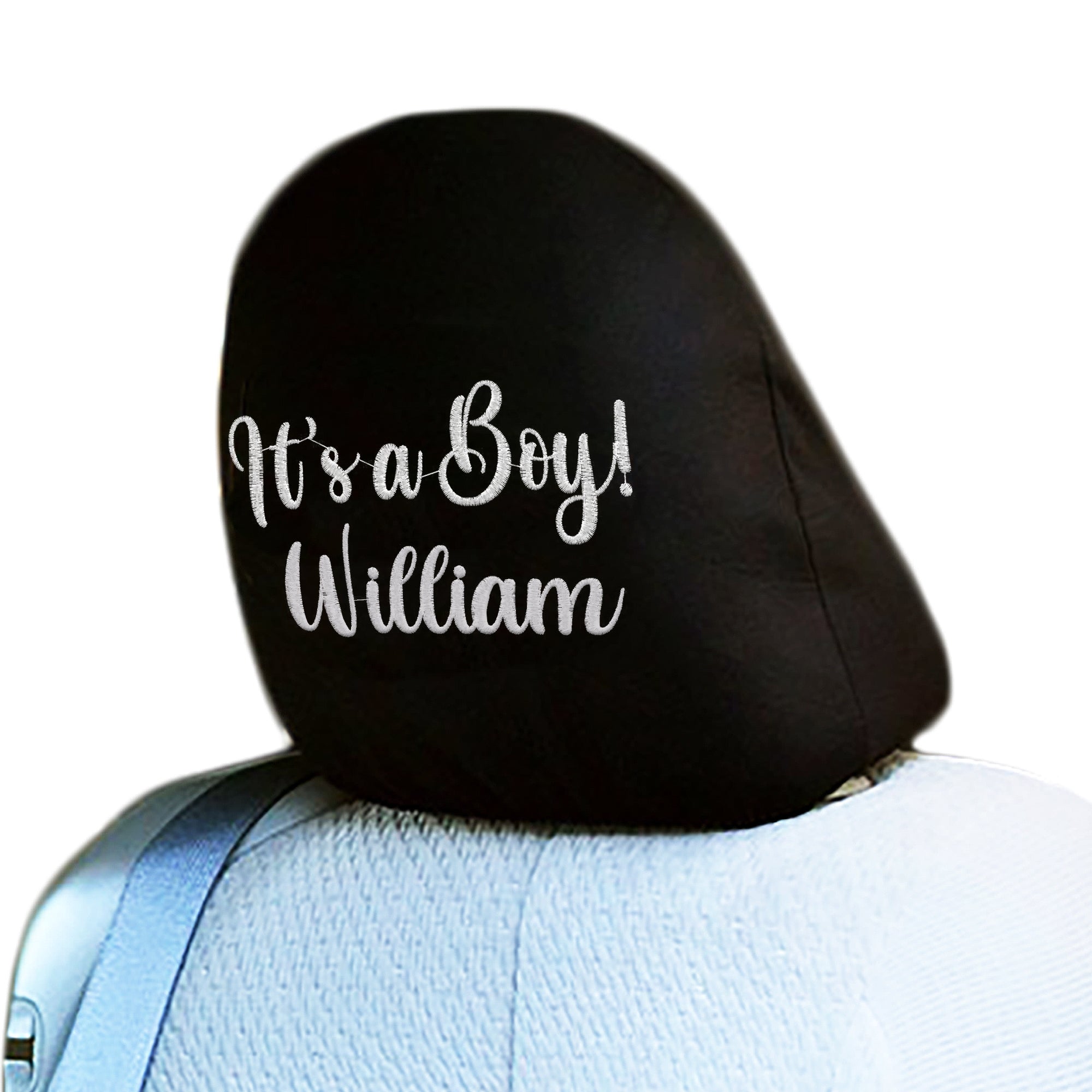 YupbizAuto Personalized Embroidery It's a Boy Design Auto Truck SUV Car Seat Headrest Cover Accessory - Yupbizauto