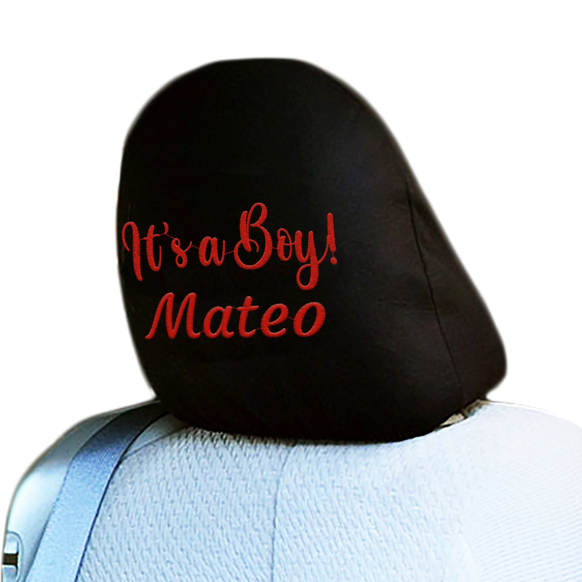 YupbizAuto Personalized Embroidery It's a Boy Design Auto Truck SUV Car Seat Headrest Cover Accessory - Yupbizauto