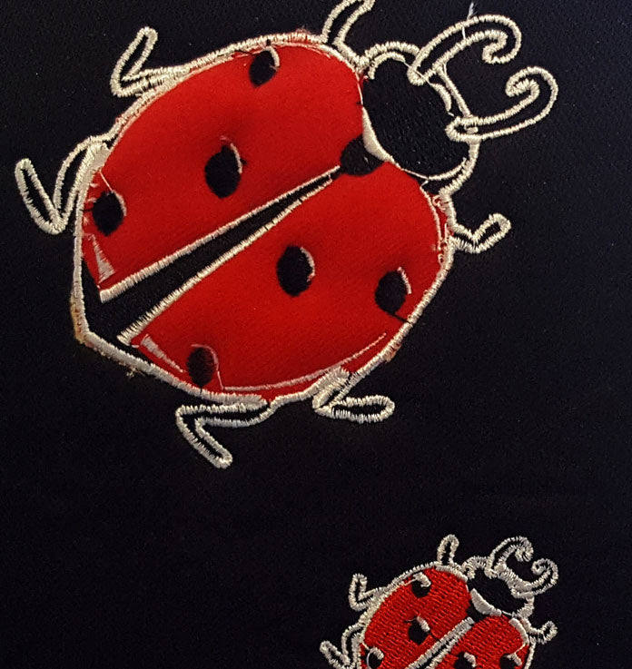 Embroidery Ladybug Design Auto Truck SUV Car Seat Headrest Cover Accessory 1 Piece - Yupbizauto