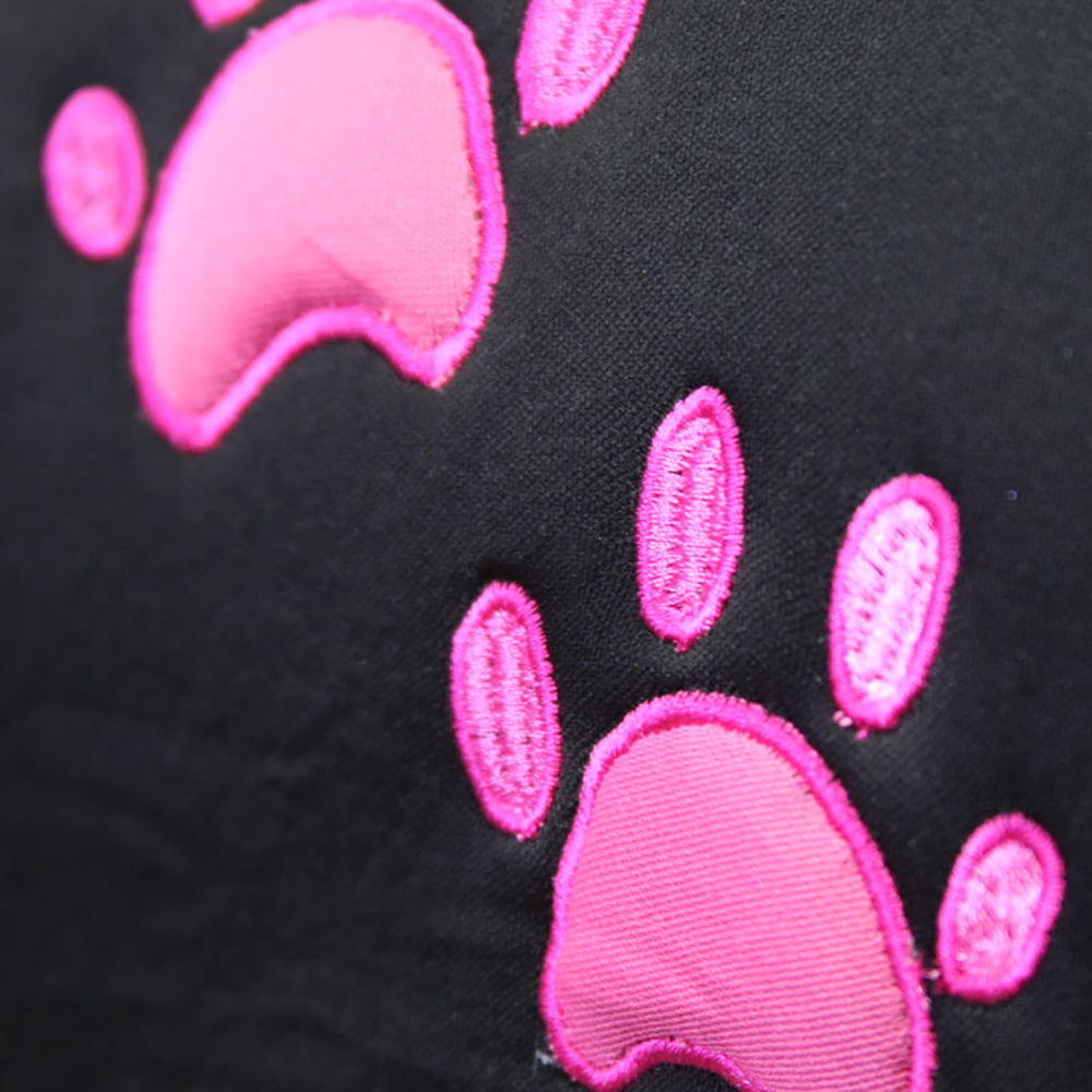 Embroidery Pink Paw Logo Design Auto Truck SUV Car Seat Headrest Cover Accessory 1 Piece - Yupbizauto