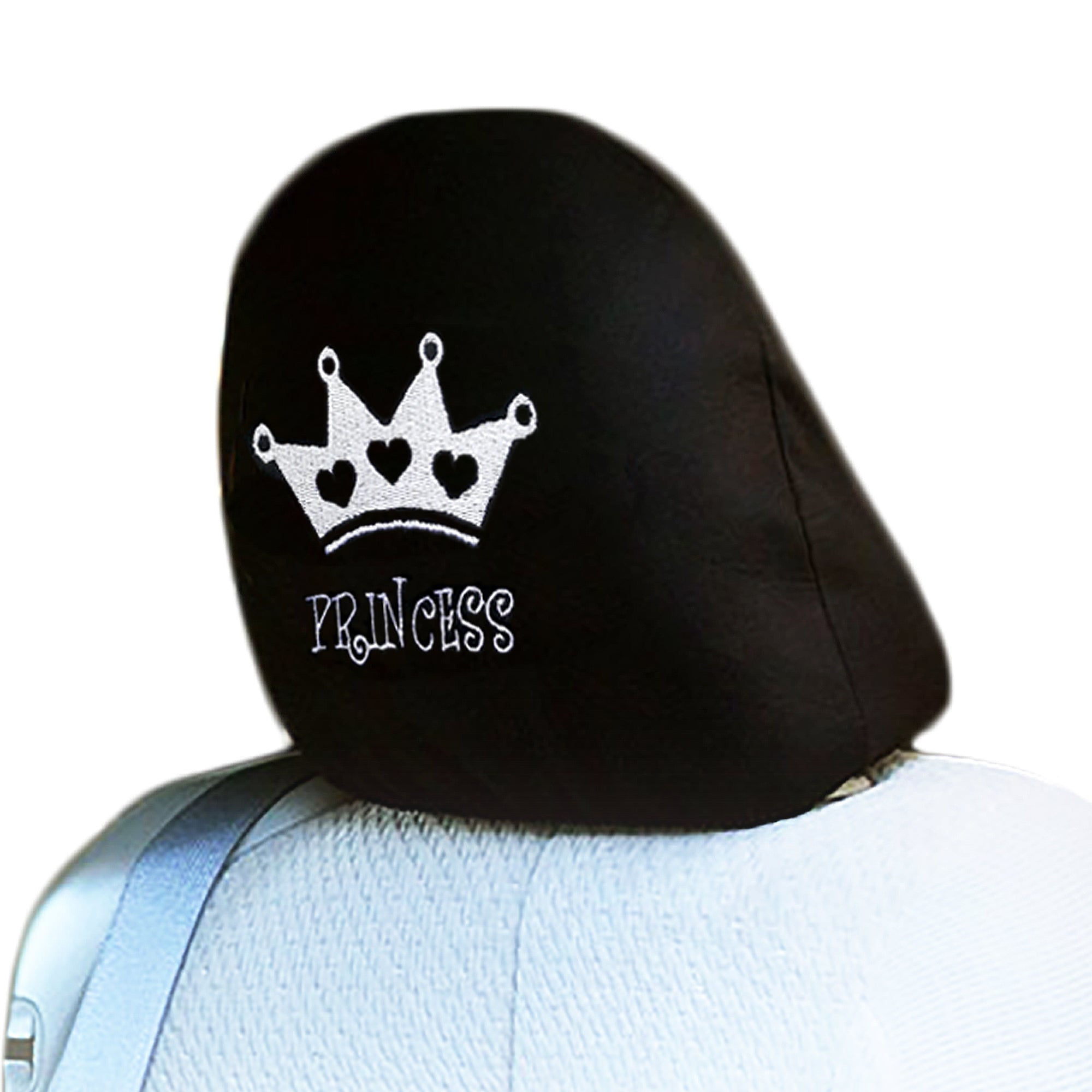 Embroidery Princess Design Auto Truck SUV Car Seat Headrest Cover Accessory 1 Piece - Yupbizauto