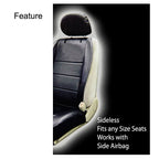 Pair of Plasticolor Premium 3 Piece Sideless Car Truck or SUV Seat Cover with Dodge Logo and Cargo Pocket Compatible with Dodge - Yupbizauto
