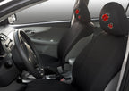 Embroidery Ladybug Design Auto Truck SUV Car Seat Headrest Cover Accessory 1 Piece - Yupbizauto