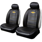 Pair of Plasticolor Premium 3 Piece Sideless Car Truck or SUV Seat Cover with Chevrolet Logo and Cargo Pocket Compatible with Chevrolet - Yupbizauto