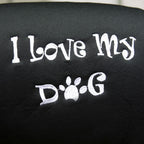 Embroidery I Love My Dog Design Auto Truck SUV Car Seat Headrest Cover Accessory 1 Piece - Yupbizauto