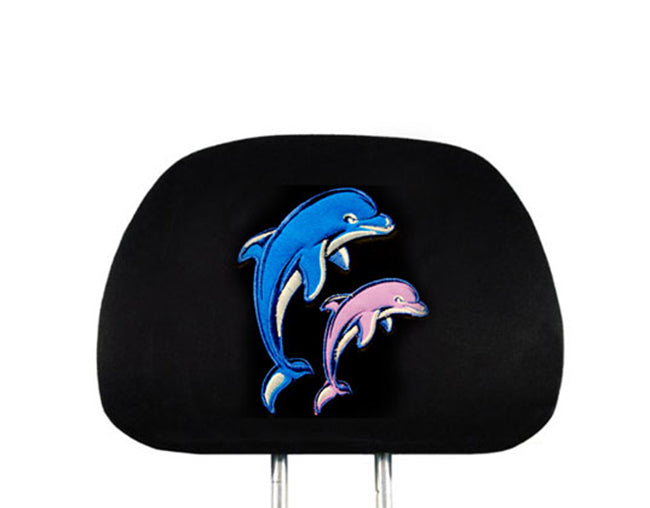 Embroidery Car Meow Logo Design Auto Truck SUV Car Seat Headrest Cover Accessory 1 Piece - Yupbizauto