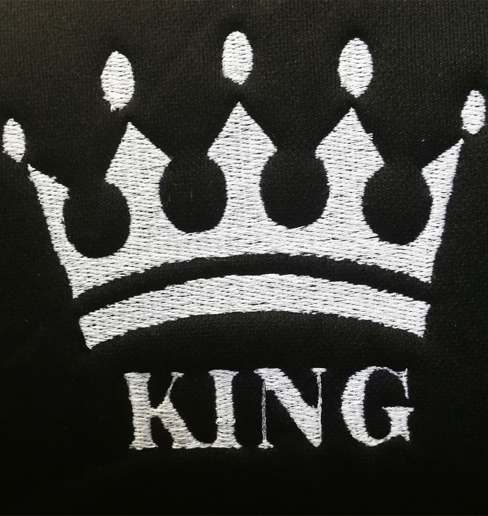 Embroidery King Design Auto Truck SUV Car Seat Headrest Cover Accessory 1 Piece - Yupbizauto