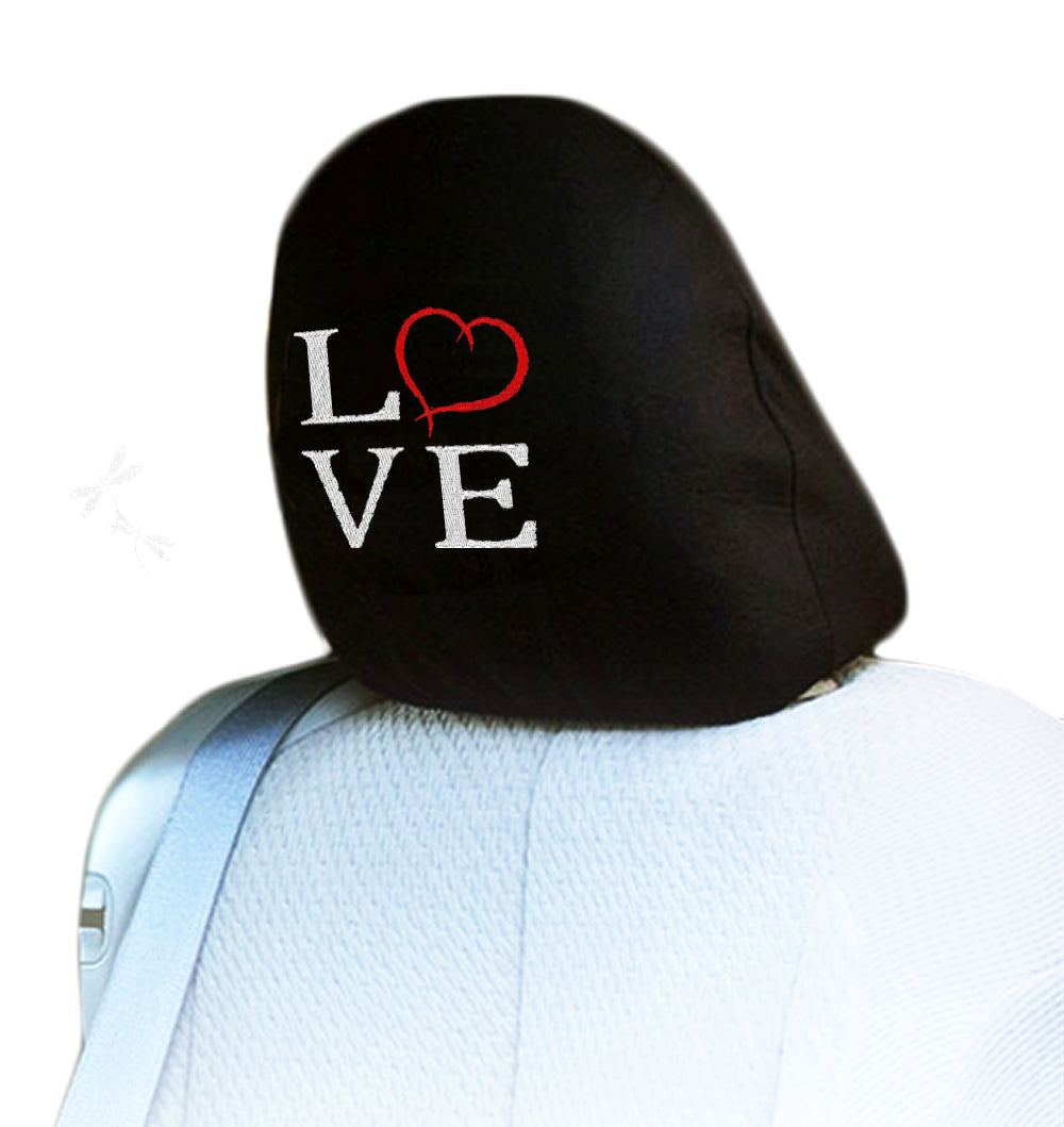 Love Heart Design Auto Truck SUV Car Seat Headrest Cover Accessory 1 Piece - Yupbizauto