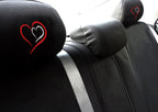 Red Heart Design Auto Truck SUV Car Seat Headrest Cover Accessory 1 Piece - Yupbizauto