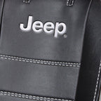 Pair of Plasticolor Premium 3 Piece Sideless Car Truck or SUV Seat Cover with JEEP Logo and Cargo Pocket Compatible with JEEP - Yupbizauto