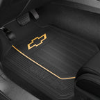 Pair of Plasticolor Premium 3 Piece Sideless Car Truck or SUV Seat Cover with Chevrolet Logo, Floor Mats and Steering  Wheel Cover Set Compatible with Chevrolet - Yupbizauto