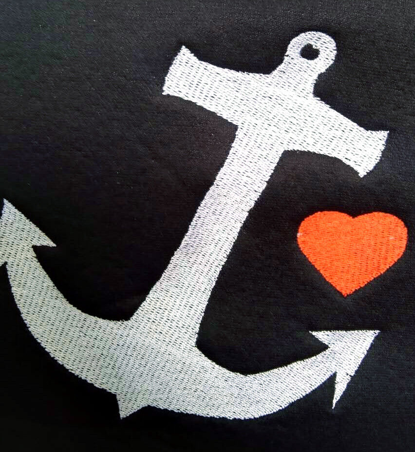 Embroidery Navy Anchor Logo Design Auto Truck SUV Car Seat Headrest Cover Accessory 1 Pair - Yupbizauto