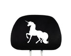 Embroidery Unicorn Logo Design Auto Truck SUV Car Seat Headrest Cover Accessory 1 Piece - Yupbizauto