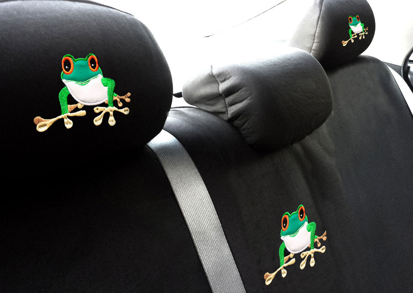 Embroidery Frog Design Auto Truck SUV Car Seat Headrest Cover Accessory 1 Piece - Yupbizauto