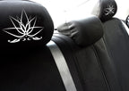 Peaceful Lotus Design Auto Truck SUV Car Seat Headrest Cover Accessory 1 Piece - Yupbizauto